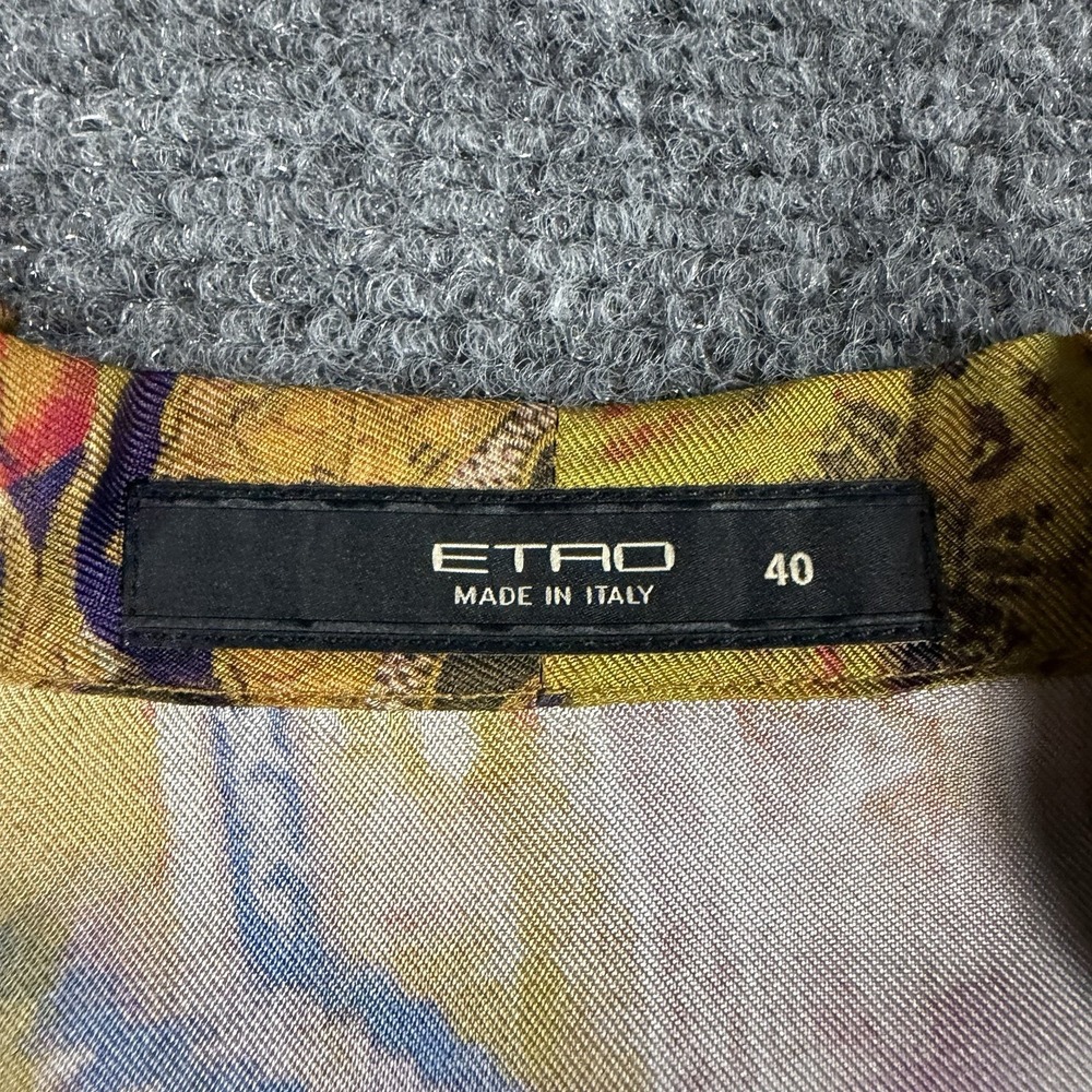 Etro Silk Top Womens 40 US Small Mosaic Spa Spartaco Tie Front Italy Luxury - Picture 2 of 9